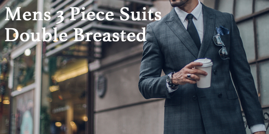 Mens Three Piece Suits Double Breasted