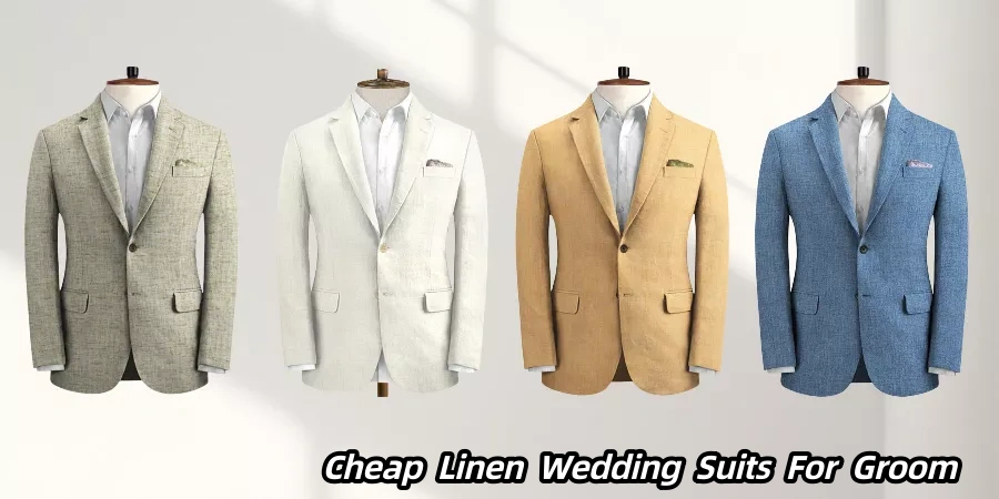 Cheap Linen Wedding Suits For Groom 